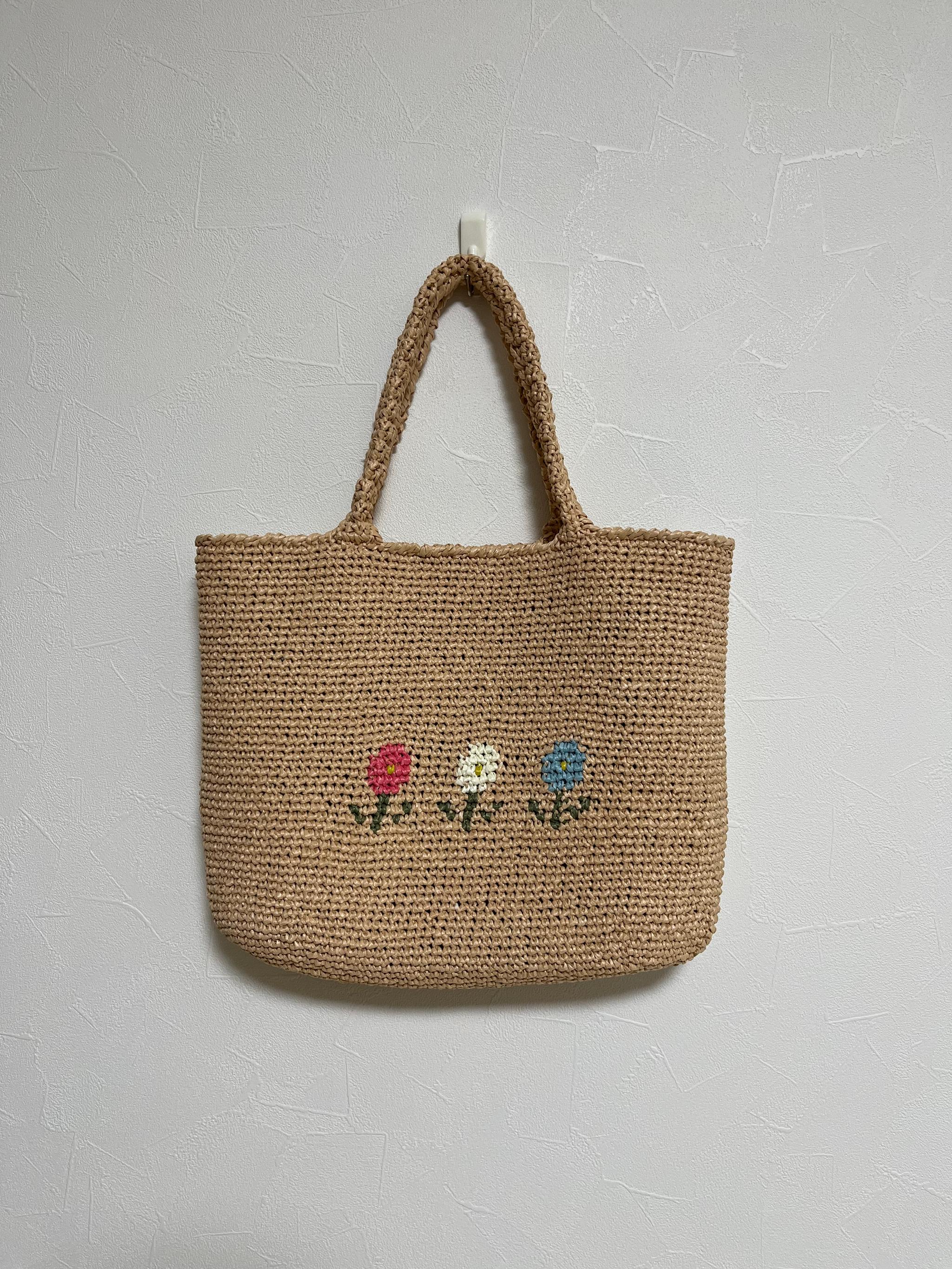 《送料無料》かごバッグ（フラワー） | 2枚目