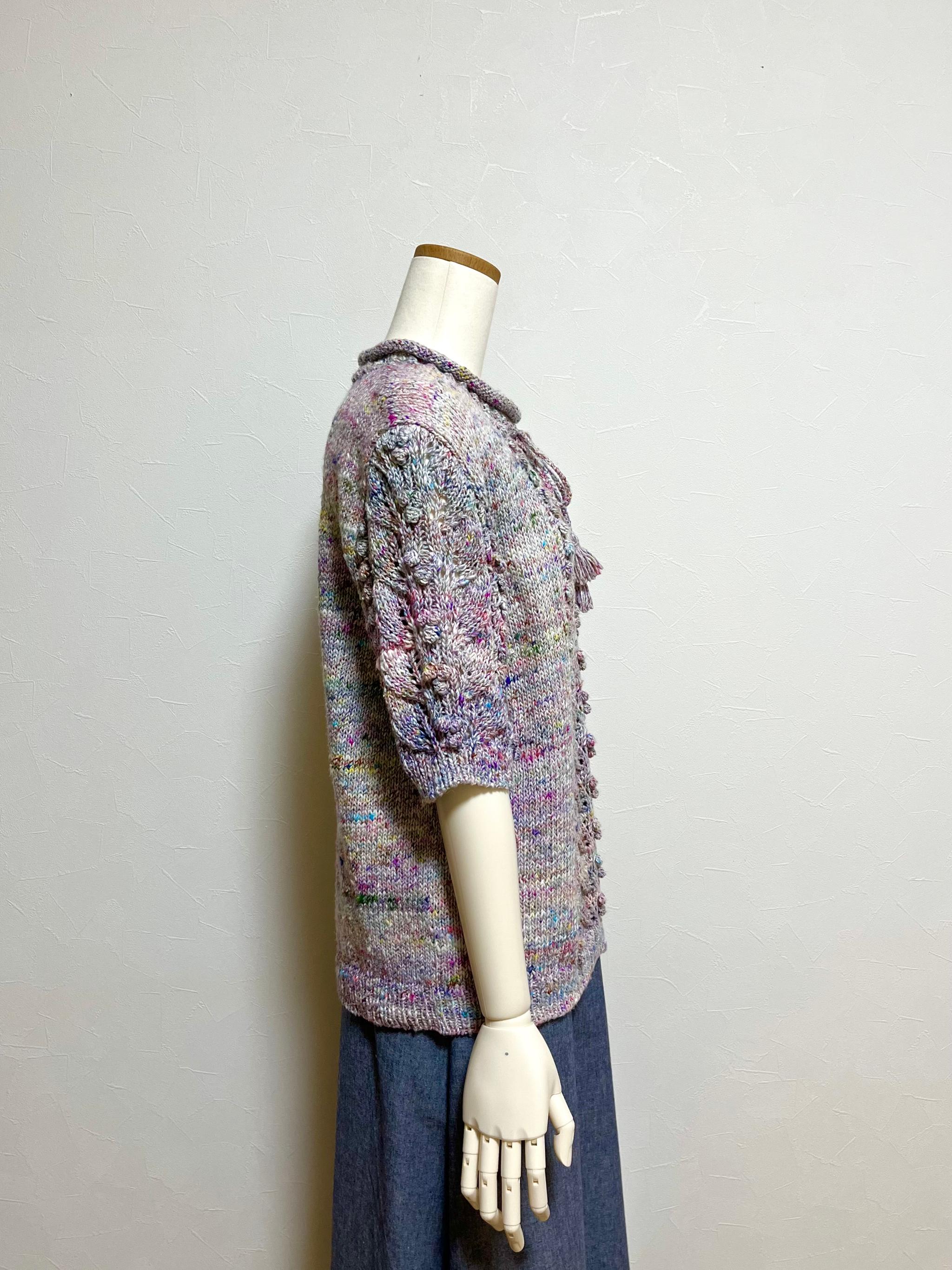 ポップコーン編みのシルクサマーセーター | 3枚目