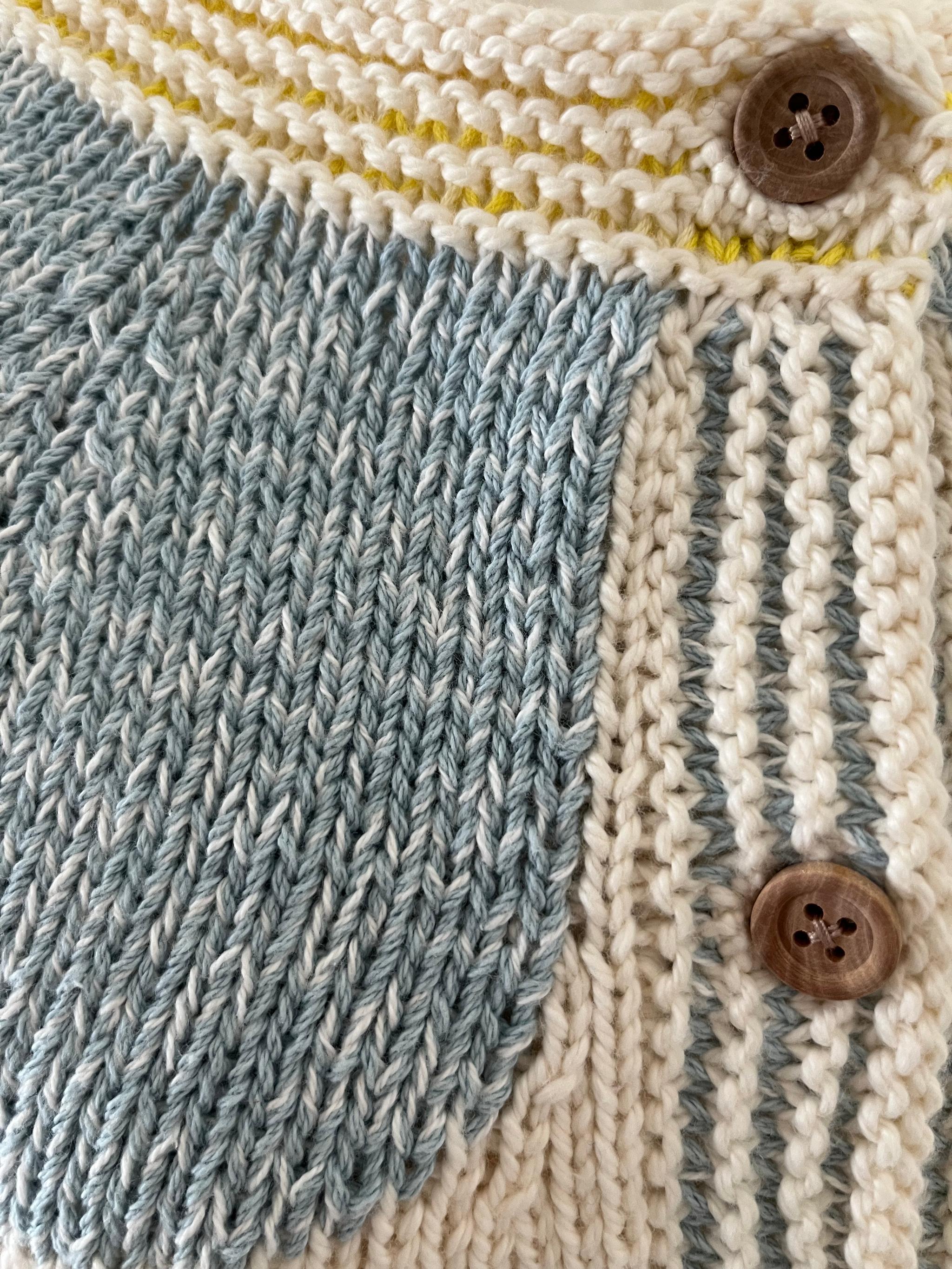 《送料無料》花びらコットンカーディガン（ブルー） | 8枚目