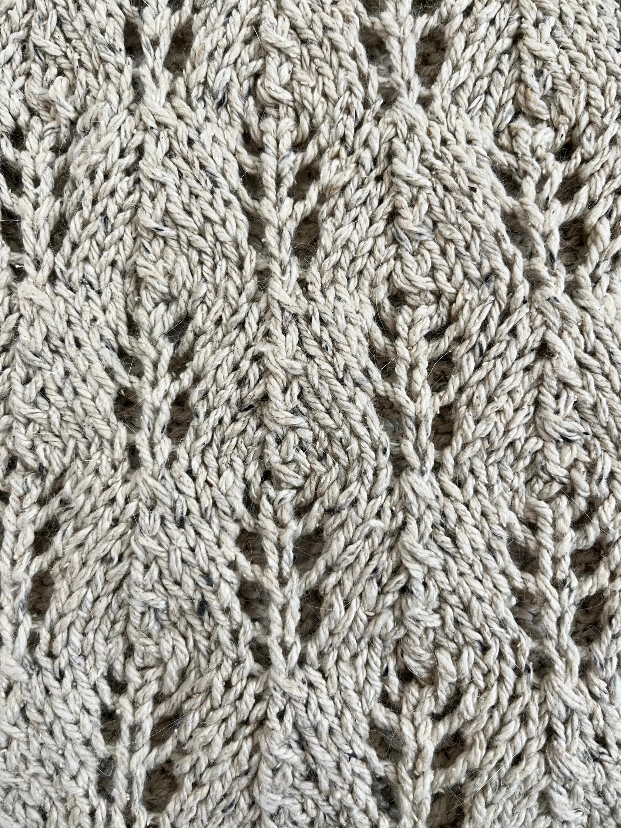 《送料無料》リボン付き透かし編みベスト(グレージュ) | 8枚目